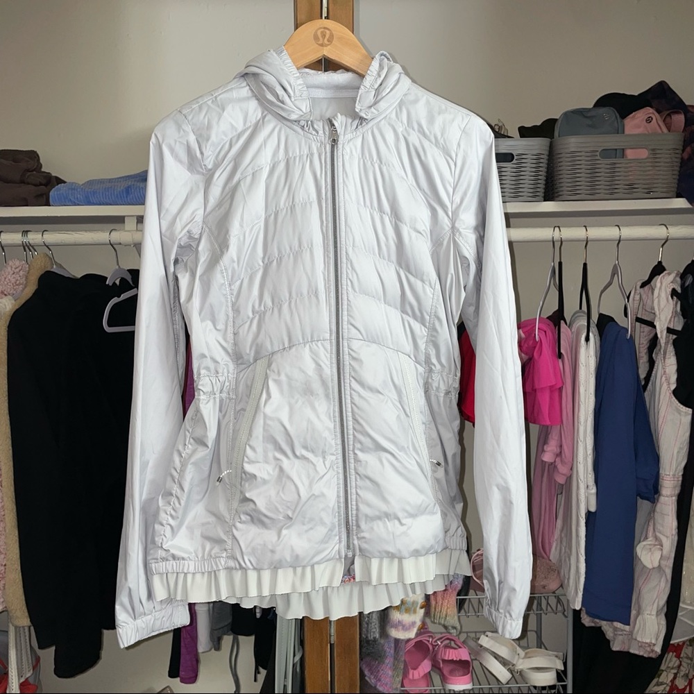 lululemon athletica White Hooded Jacket